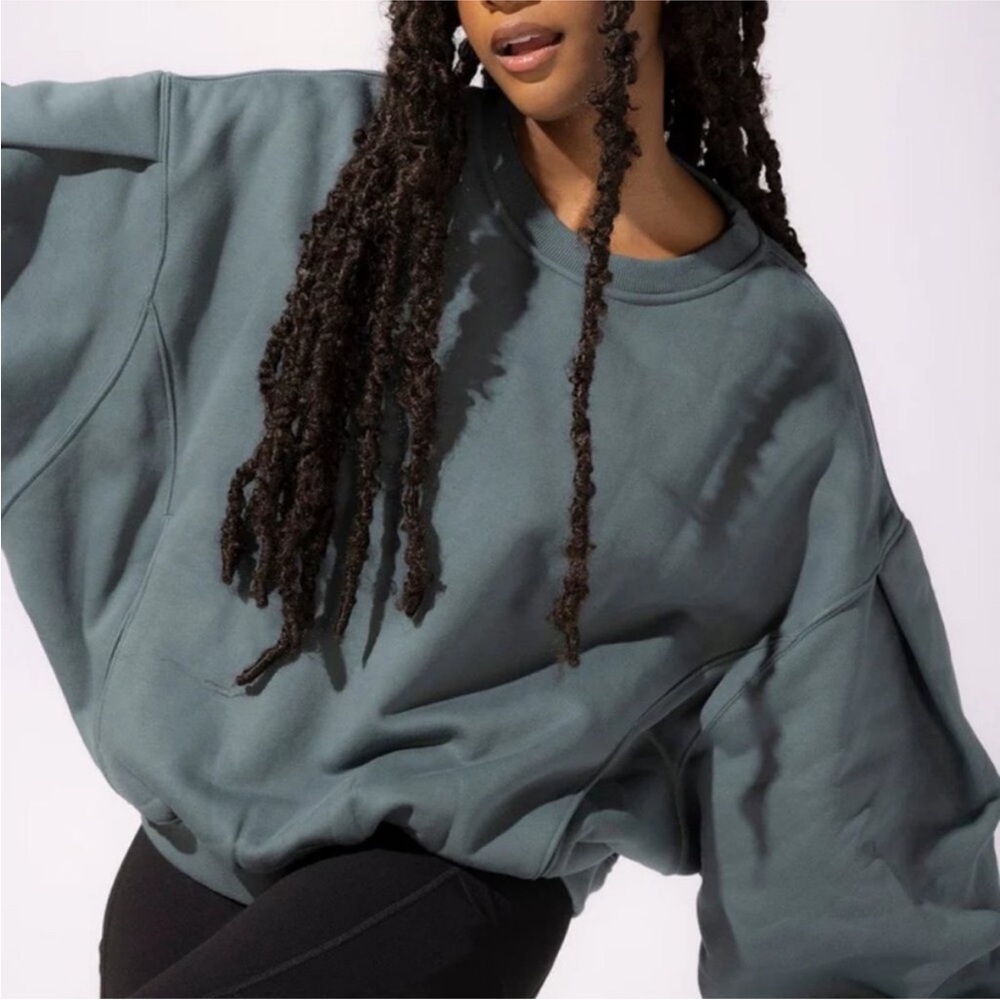 Popflex Brunch Sweater Dolman Sleeve Sweatshirt size S/M Green D